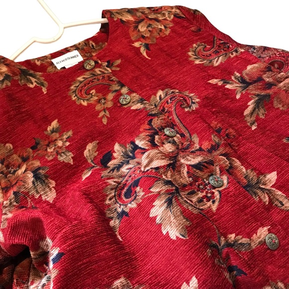 Vintage Alfred Dunner Textured Plus Sz 16 Red Blazer - Picture 3 of 6